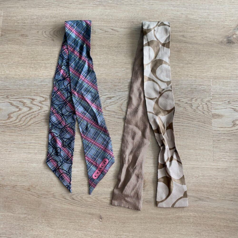 Authentic Coach Monogrammed Scarves Reversible
